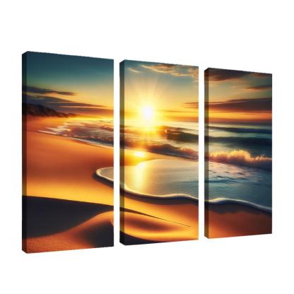 Golden Horizon Sunrise Spectacle Custom Paintings Frame