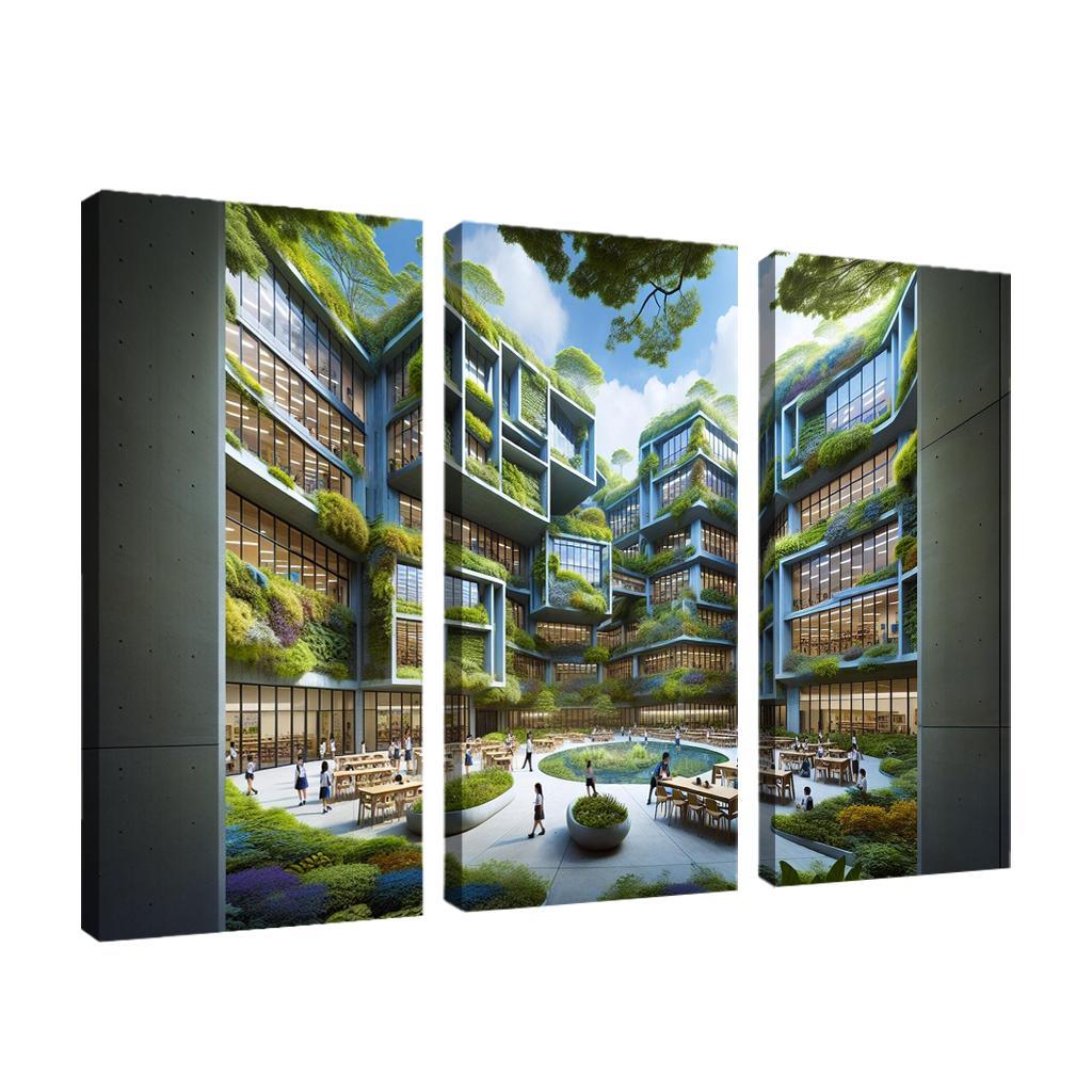 Nature-centric Education Buildings Custom Paintings Frame
