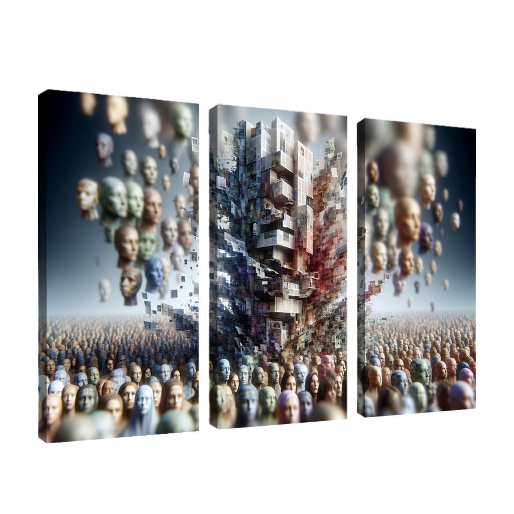 Erosion Of Trust The Crisis Of Misinformation Custom Paintings Frame