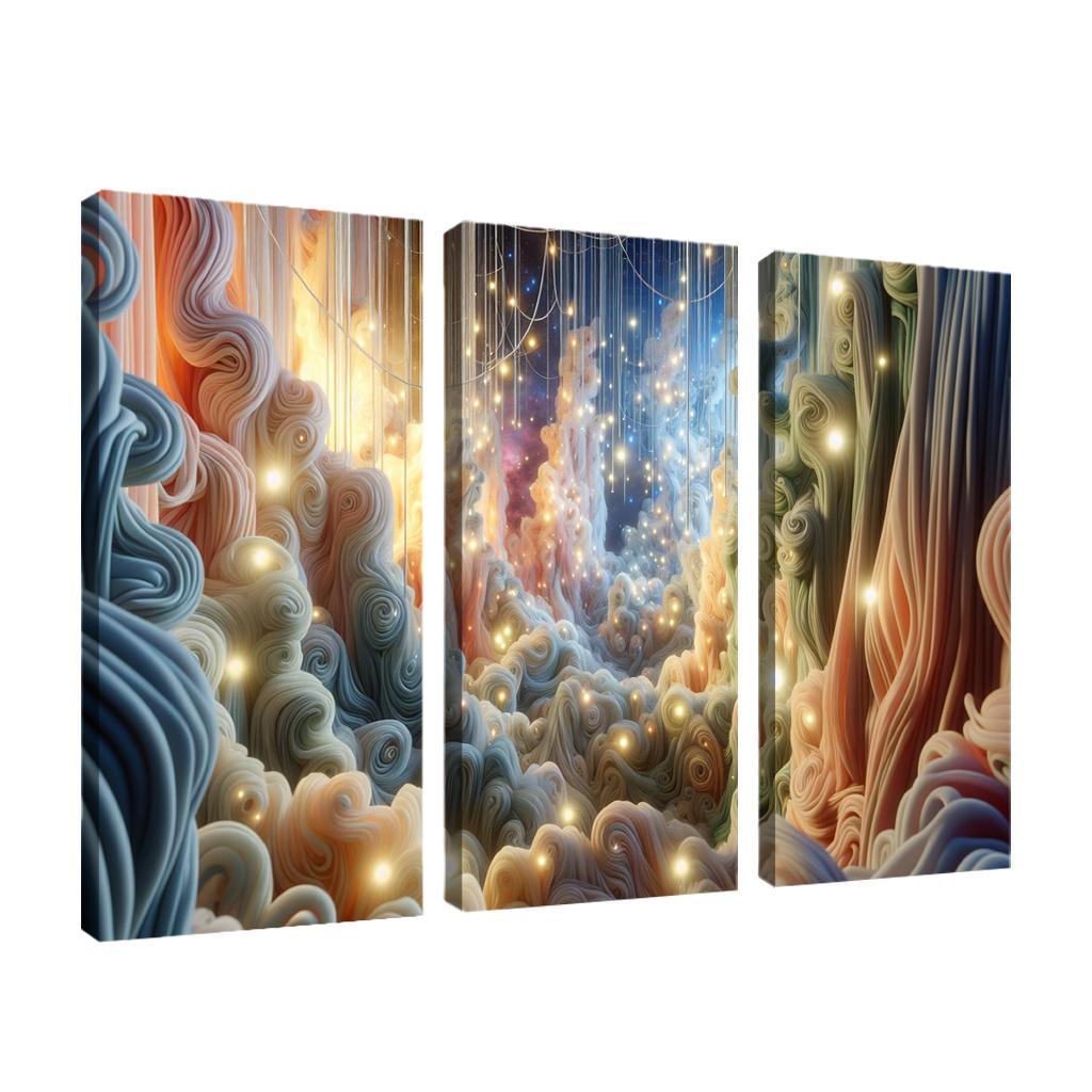 Whispers of Forgotten Dreams 3 Piece HD Canvas Wall Art-Original Frame