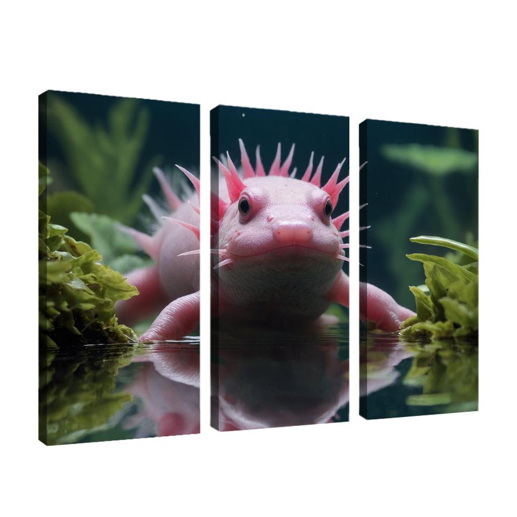 The Unique Axolotl Ambiguous Wonder Of The Underwater Modern Paintings Frame