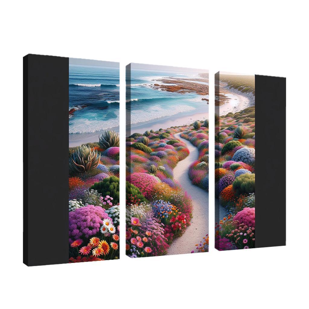 Winding Shoreline Scenic Pathway Abstract Paintings Frame