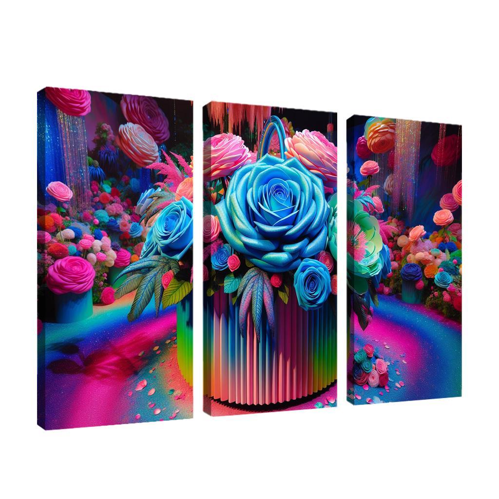 Whimsical Wonderland A Fantasy Floral Journey Modern Paintings Frame