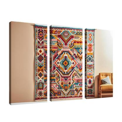 Bespoke Kilim Area Rug 3 Piece HD Canvas Wall Art-Original Frame