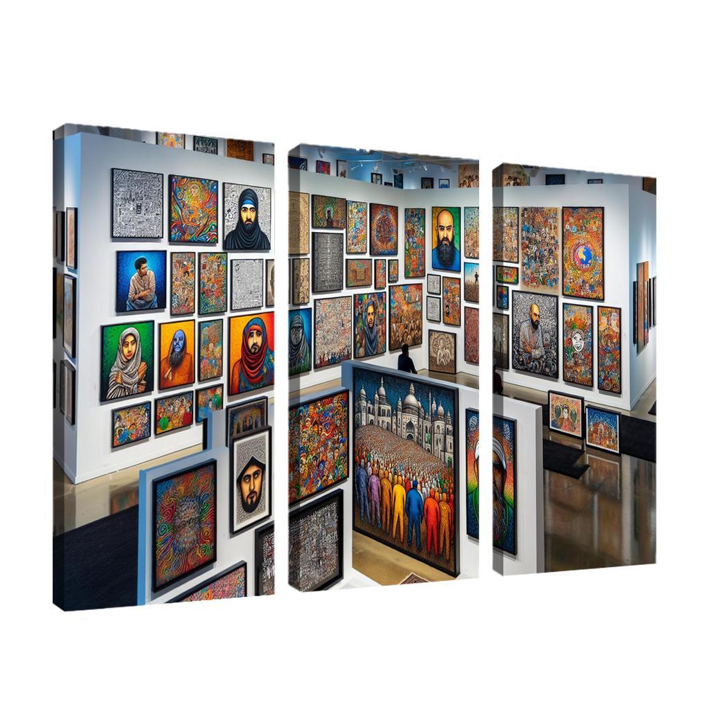 Fragments Of Reality Exploring Identity And Belonging Multi-panel Paintings