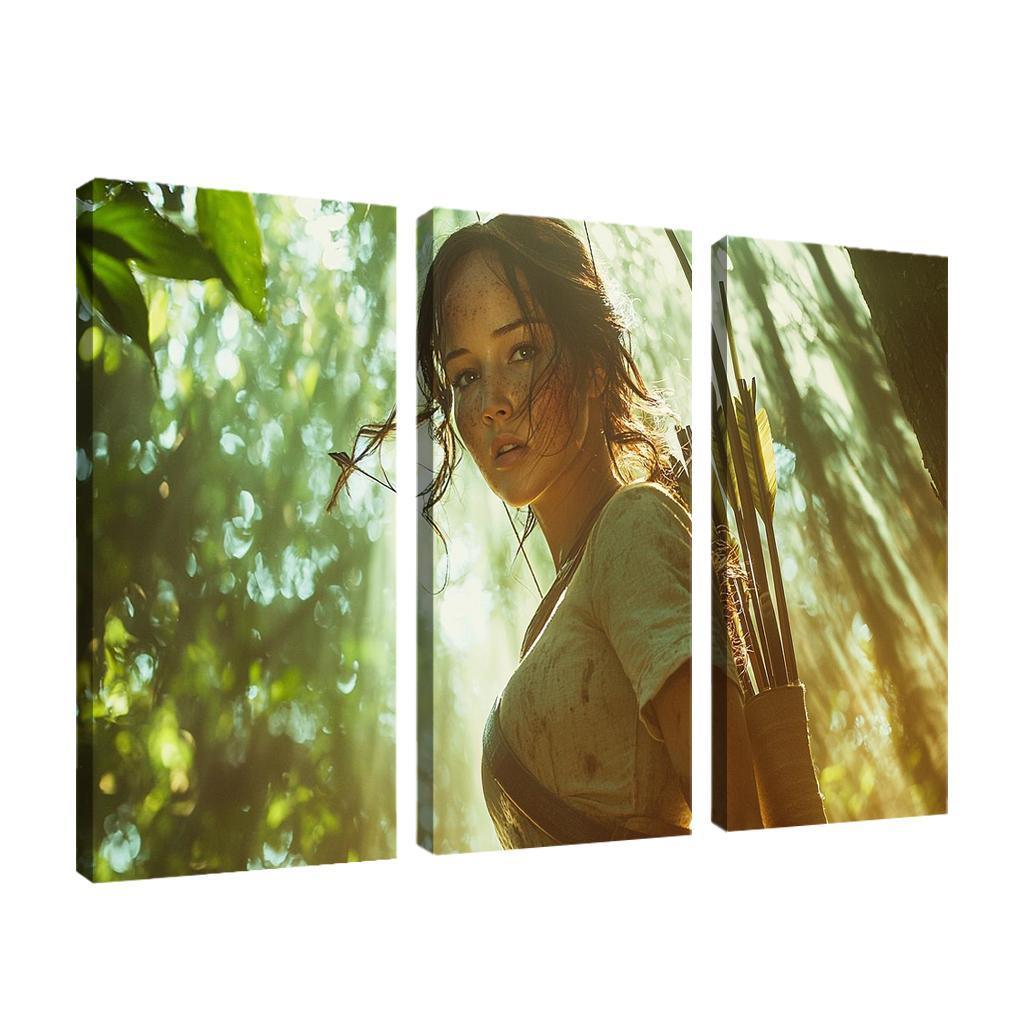 Jennifer Lawrence Fearless In The Hunger Games Arena Framed Paintings