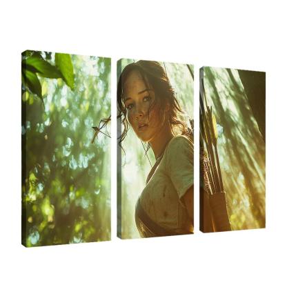 Jennifer Lawrence Fearless In The Hunger Games Arena Framed Paintings