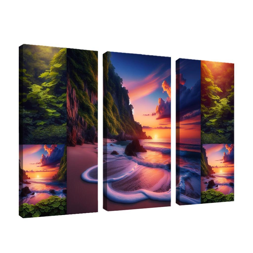 Gulf Of Tranquility Meditative Waves Custom Paintings Frame