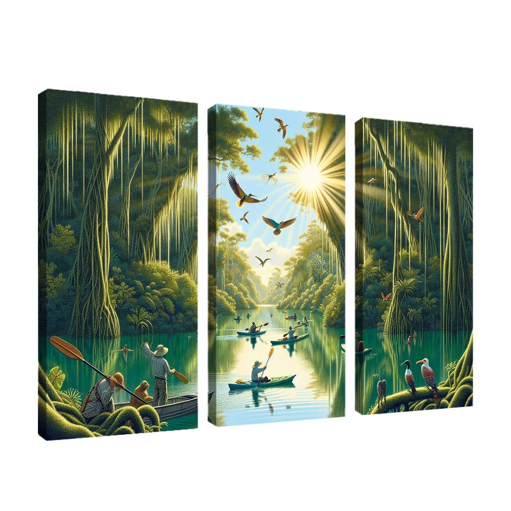 Mystic Waters Lagoon Adventure Abstract Paintings Frame