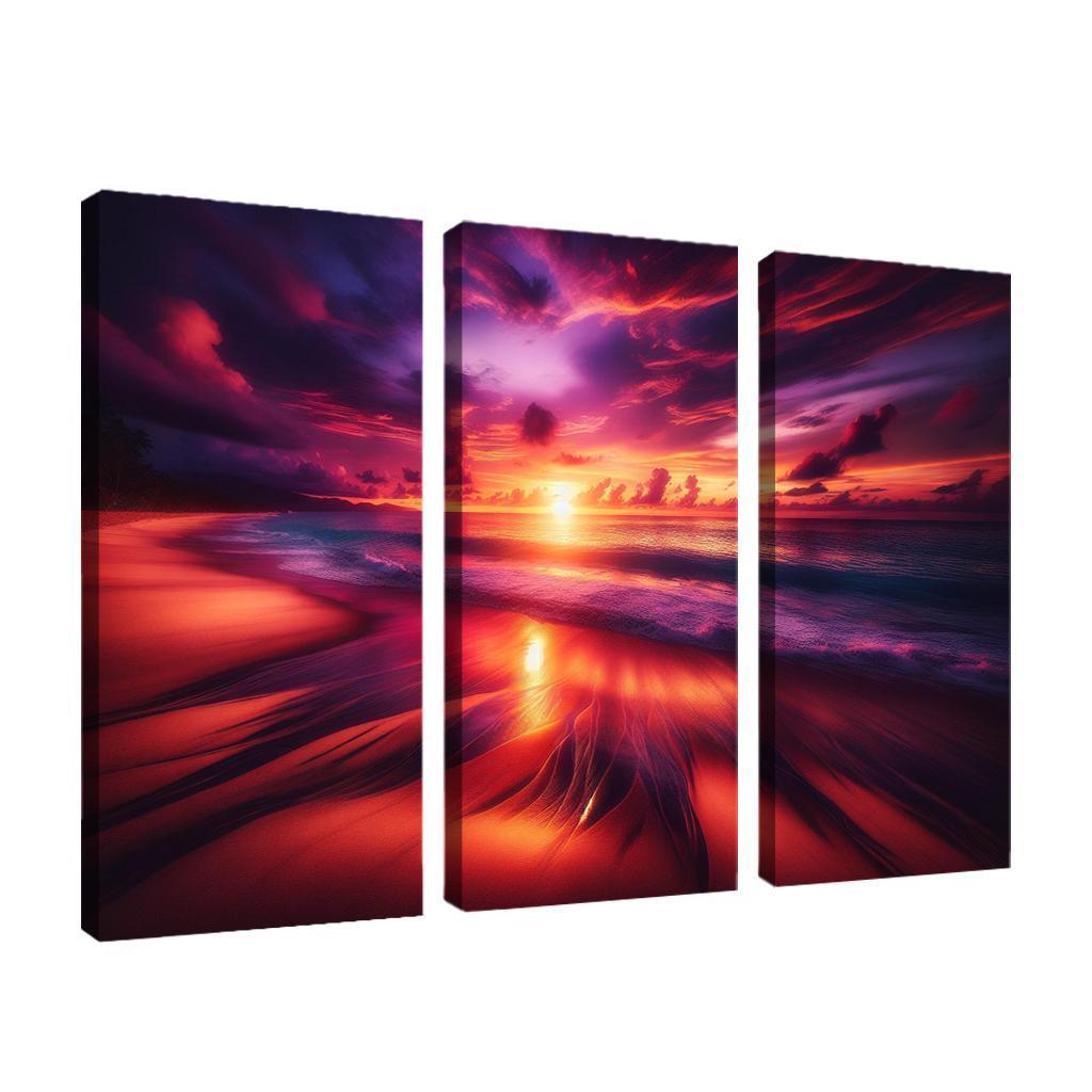 Sunset Viewpoint Beach Modern Paintings Frame