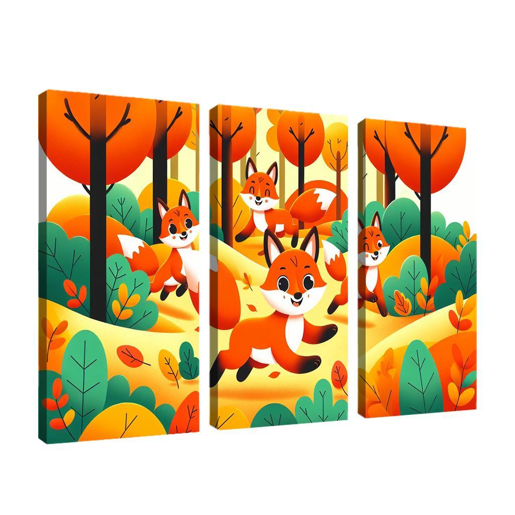 Fantastic Foxes - Forest Friends Framed Paintings