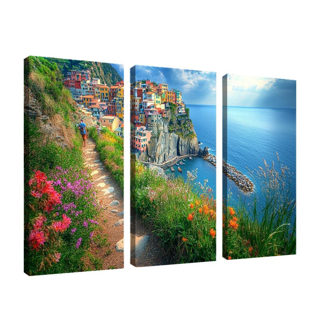 Hiking The Cinque Terre Trails Abstract Paintings Frame