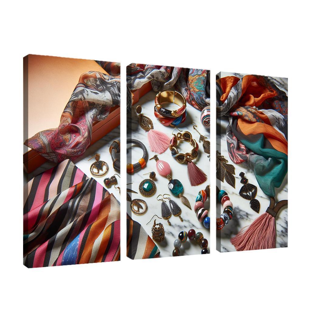 Artistic Accessories Statement Pieces 3 Piece HD Canvas Wall Art-Original Frame