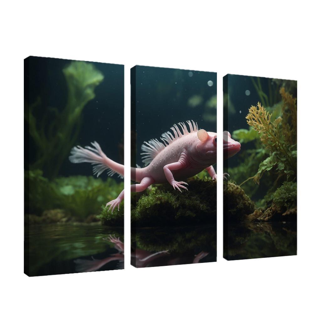 The Mysterious Axolotl Nature's Living Fossil Framed Paintings