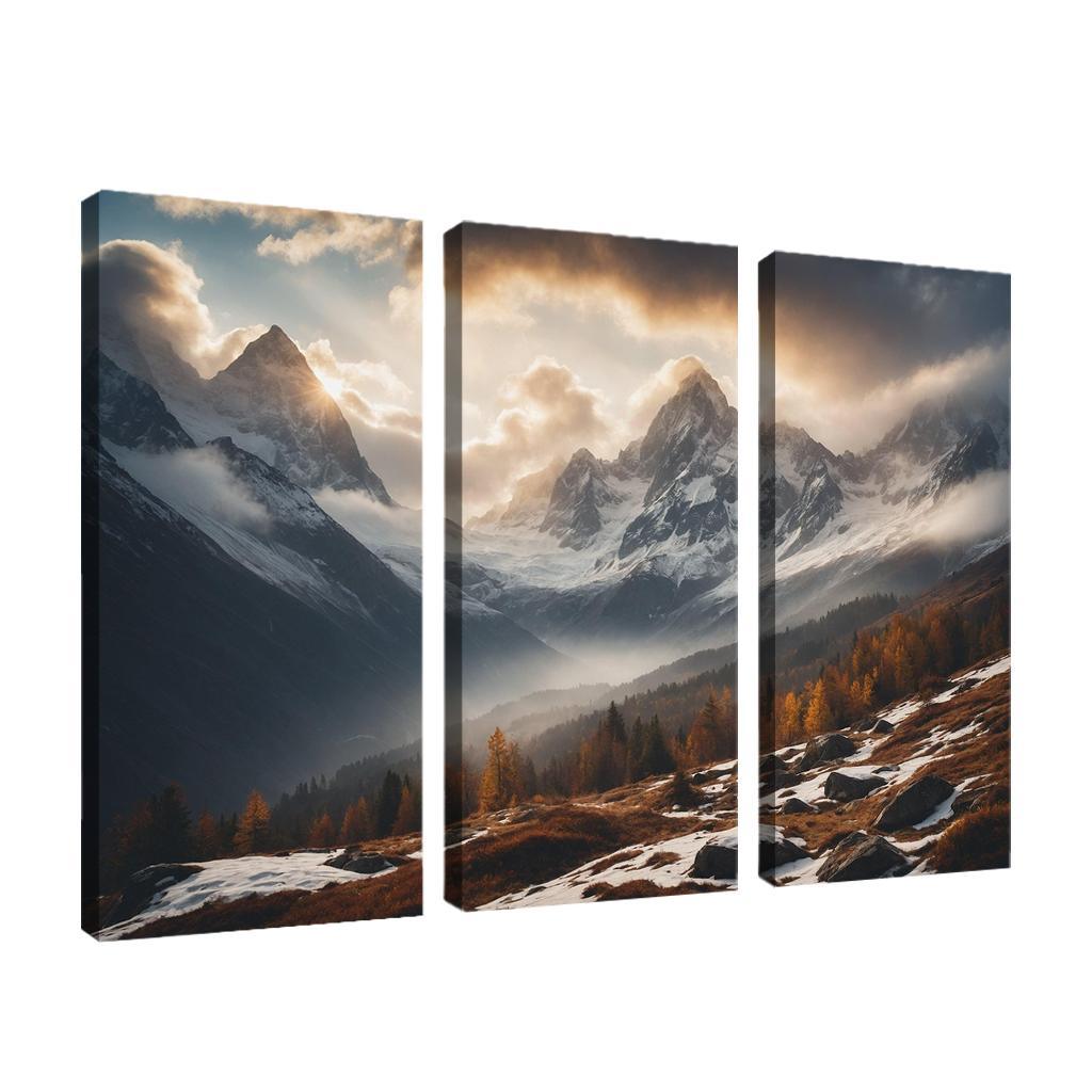 The Serene Echo Of Misty Mountains Oil Paintings Frame