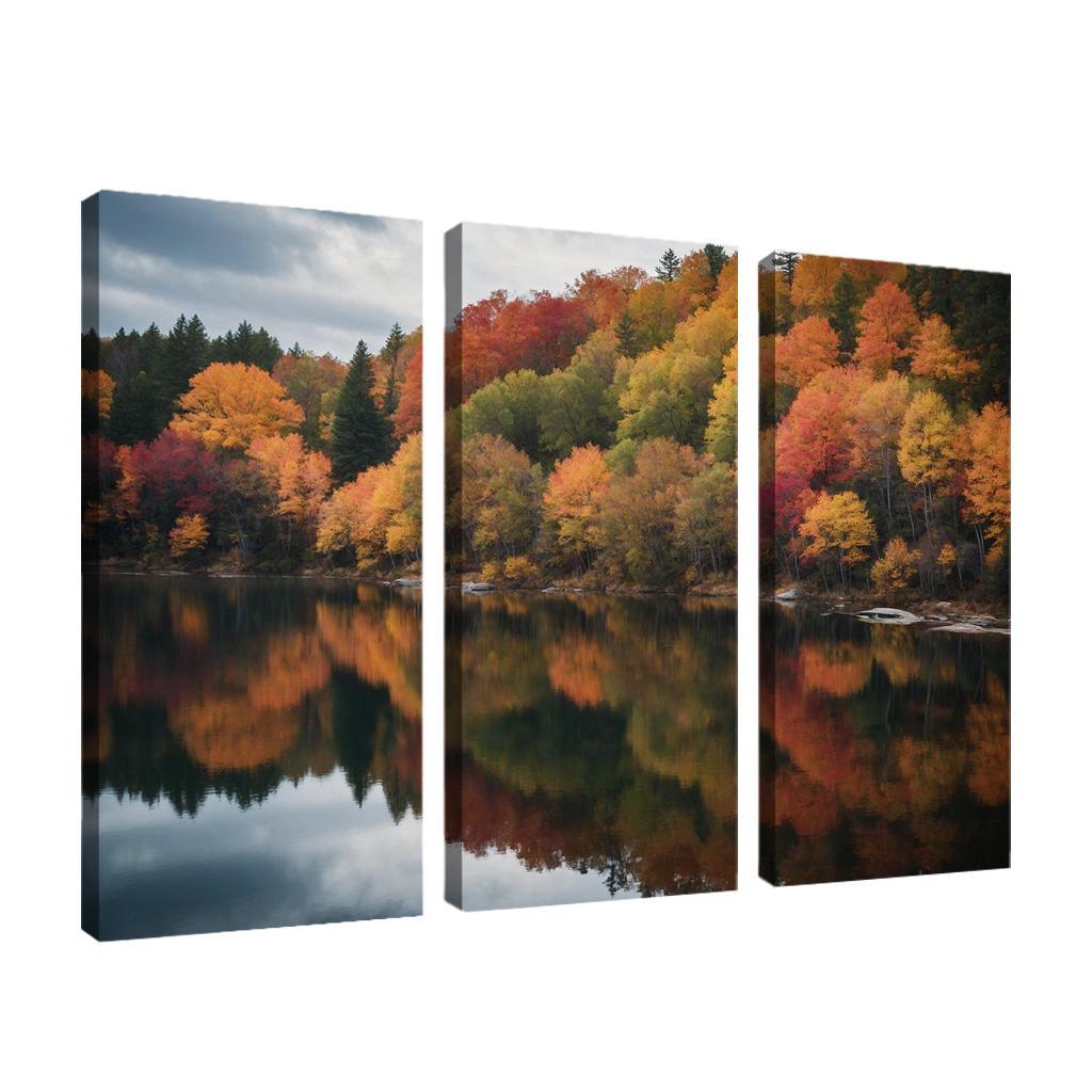 The Quiet Splendor Of Autumn Reflections Oil Paintings Frame