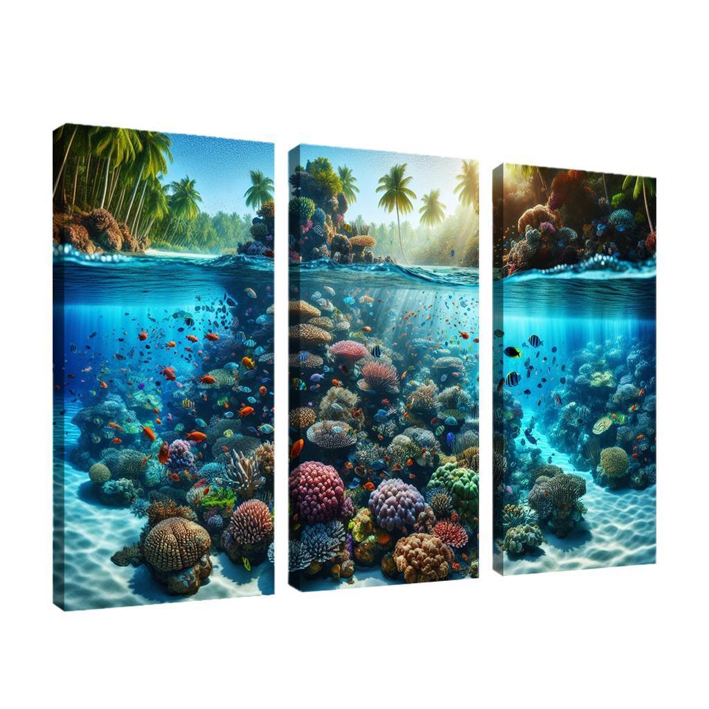 Coral Reef Escape An Underwater Wonderland Canvas Paintings Frame