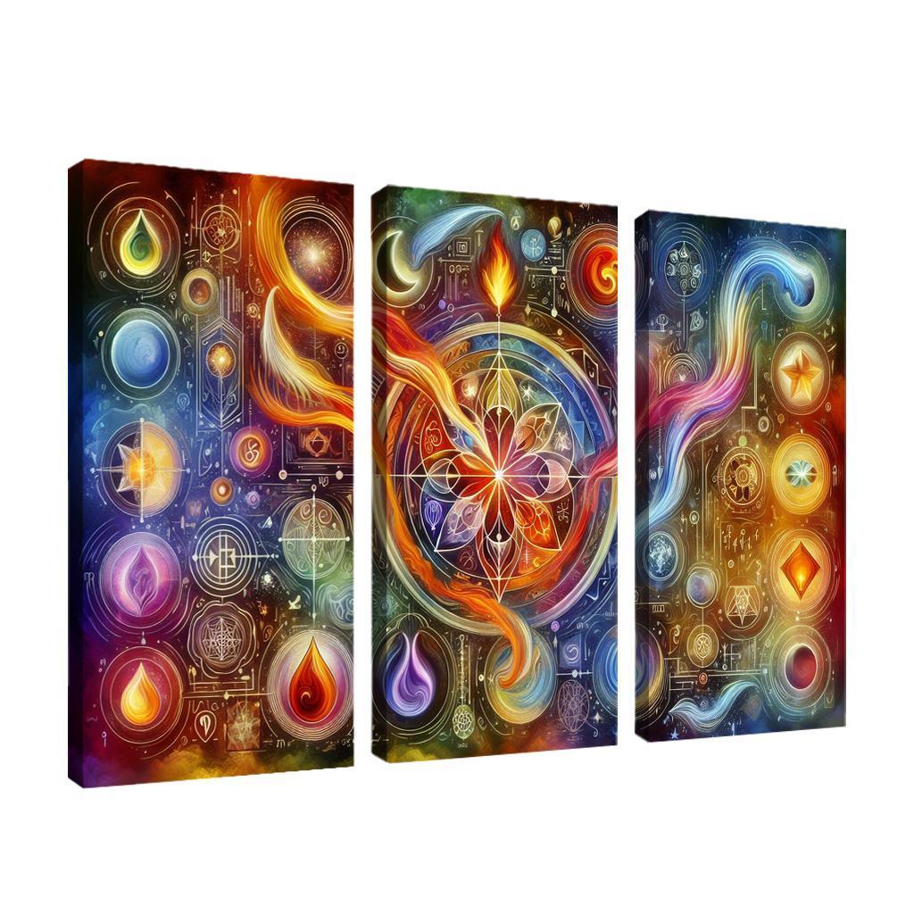 The Alchemy of Emotions 3 Piece HD Canvas Wall Art-Original Frame