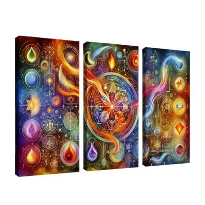The Alchemy of Emotions 3 Piece HD Canvas Wall Art-Original Frame