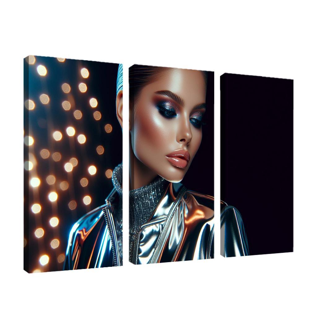 Reflective Surfaces Metallic And Glossy Textures Multi-panel Paintings