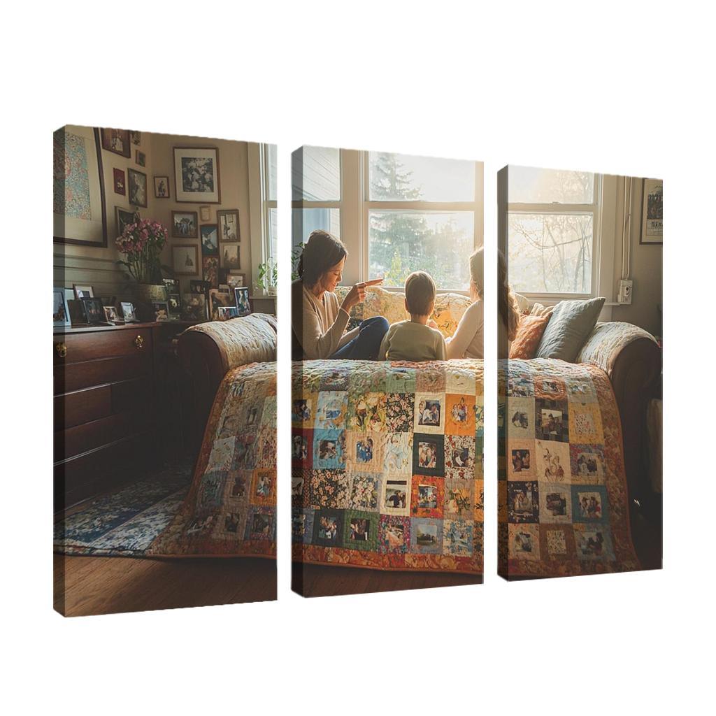 The Quilt Of Love Stitched Memories Custom Paintings Frame