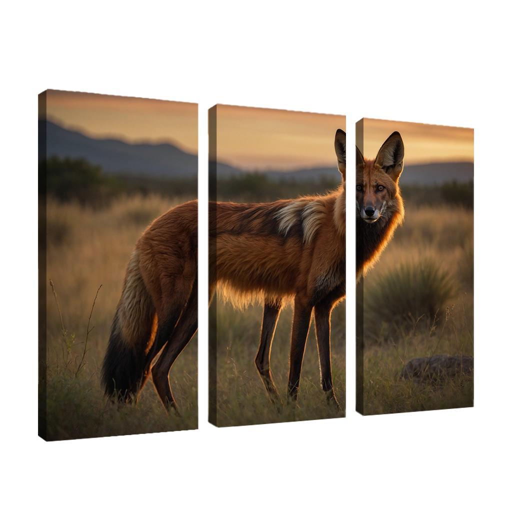 The Graceful Maned Wolf The Red Fox Of South America Oil Paintings Frame