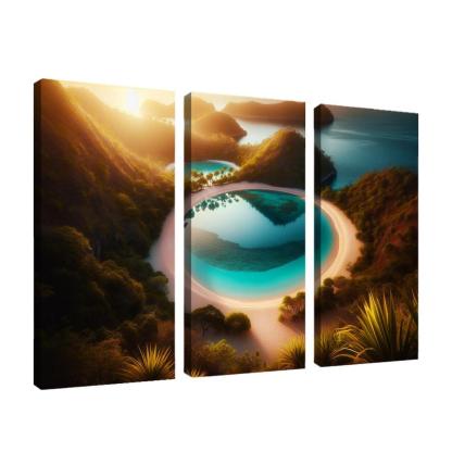 Lagoon Bliss Beach Premium Artwork Frames