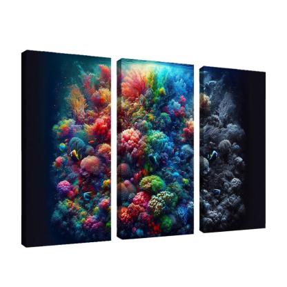 Beneath The Surface Ocean Conservation Awareness Multi-panel Paintings