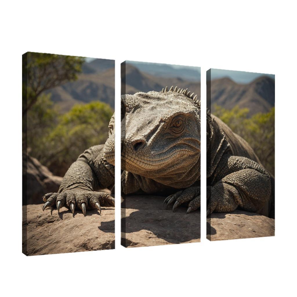 The Enigmatic Komodo Dragon King Of The Lizards Canvas Paintings Frame