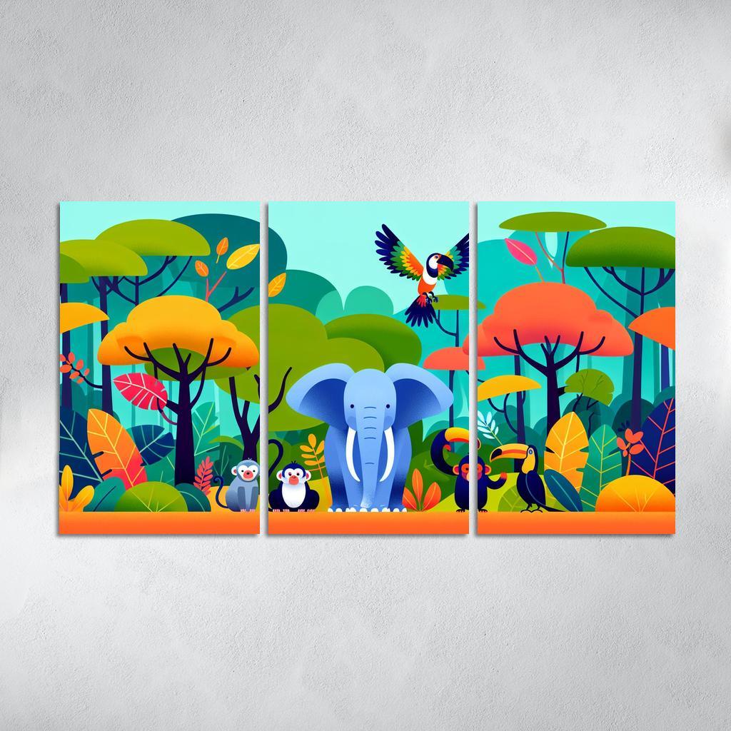 Joyful Jungle - Wild Adventures Framed Paintings