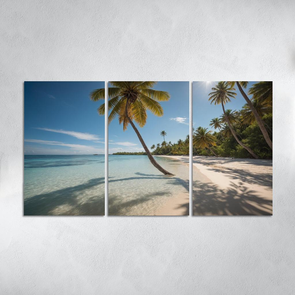 The Crystal Clear Shores Of Tropical Paradise Oil Paintings Frame