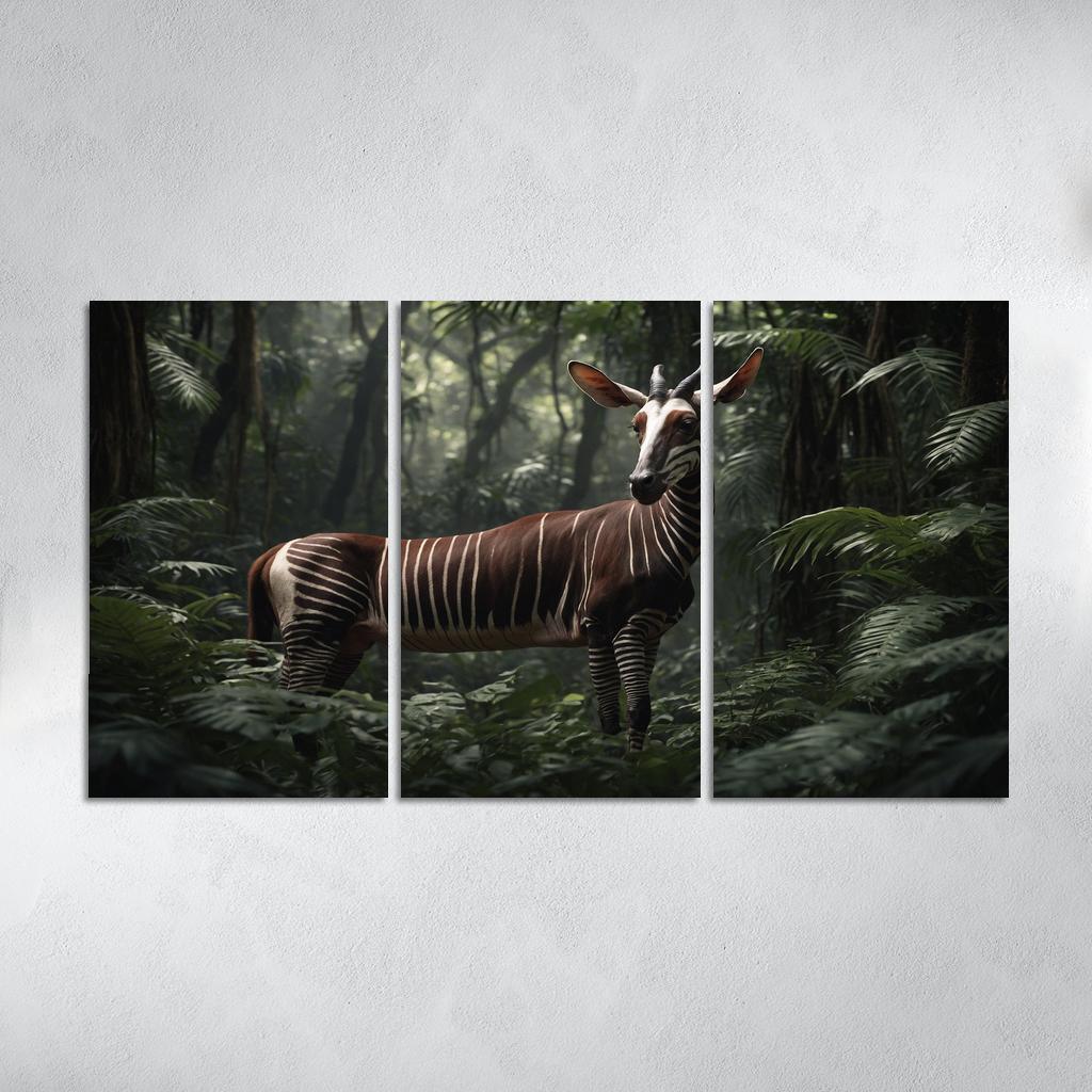 The Graceful Okapi The Forest Giraffe Framed Paintings