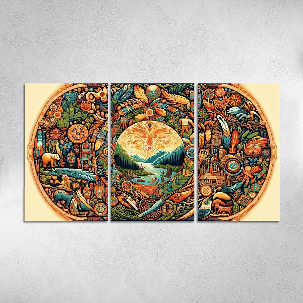 Cultural Tapestry Celebrating Indigenous Heritage Custom Paintings Frame