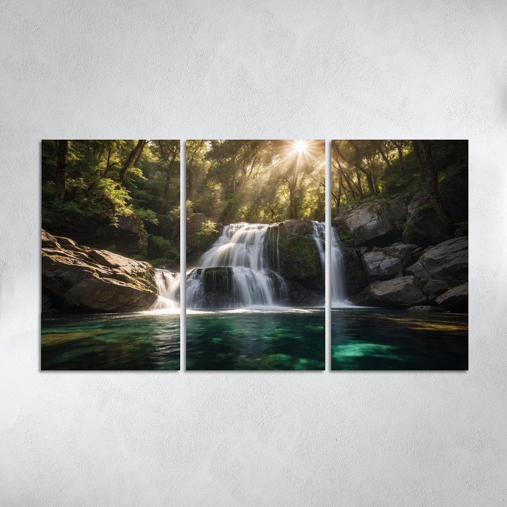 The Cascade Of Silver Falls Oil Paintings Frame