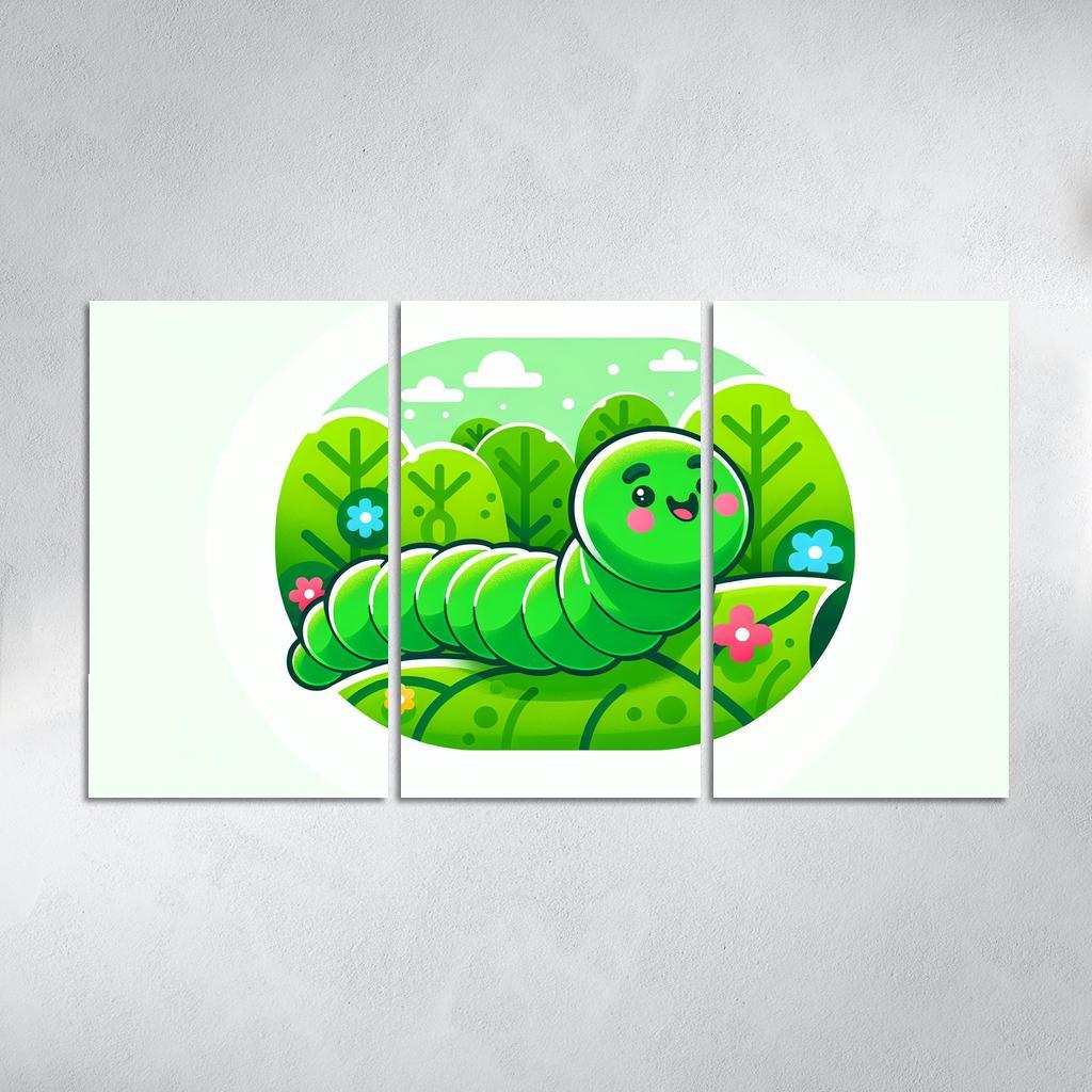 Cute Caterpillar - Nature Explorer Framed Paintings