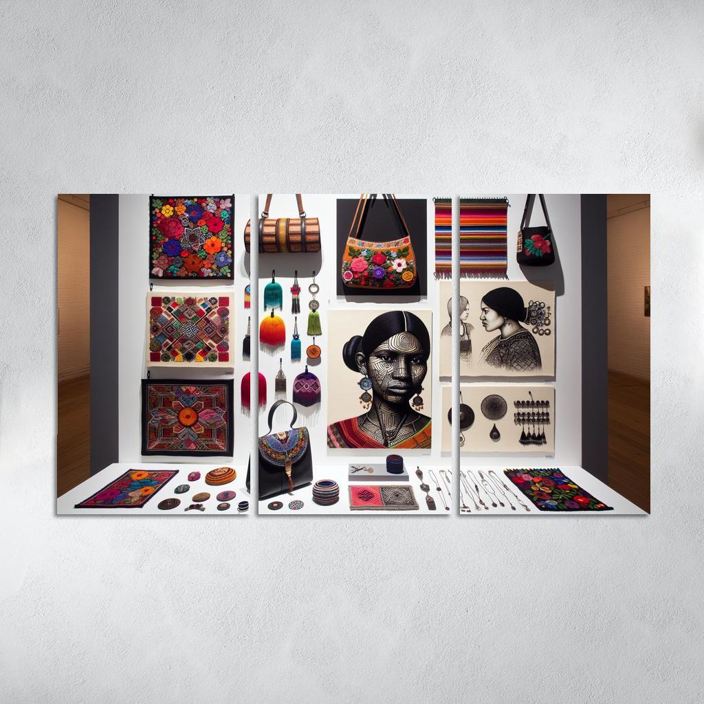Artisan Craft Handmade Fashion and Accessories 3 Piece HD Canvas Wall Art-Original Frame