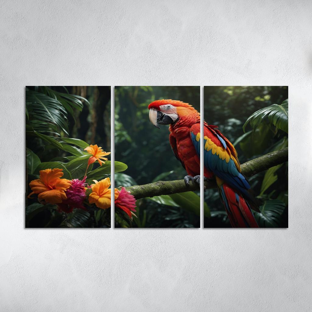 The Vibrant Scarlet Macaw Jewel Of The Rainforest Framed Paintings