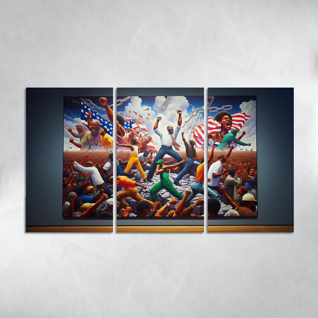 Walls Of Justice The Fight Against Racial Inequality Multi-panel Paintings