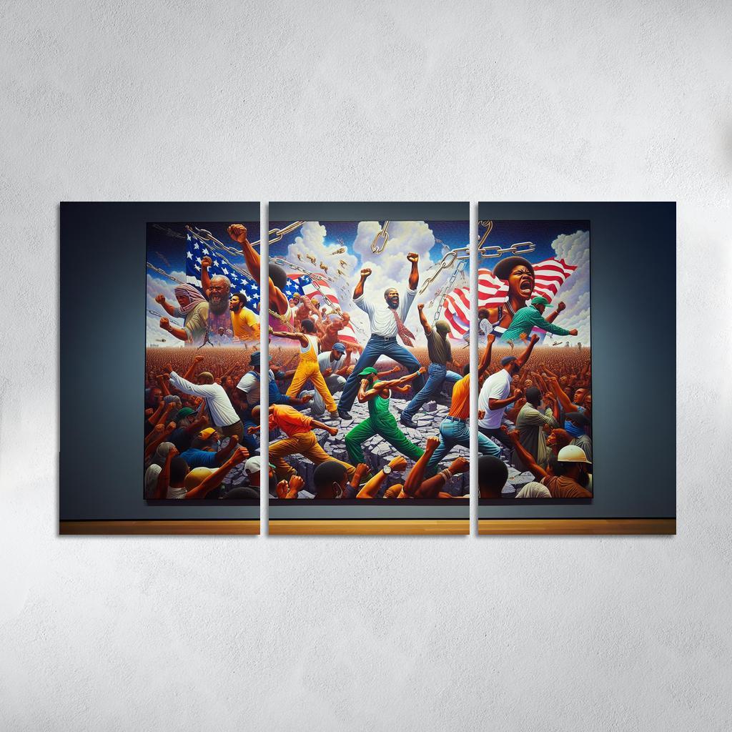 Walls Of Justice The Fight Against Racial Inequality Multi-panel Paintings