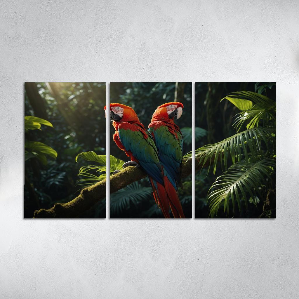 The Colorful Amazonian Macaw Jewel Of The Rainforest Canvas Paintings Frame