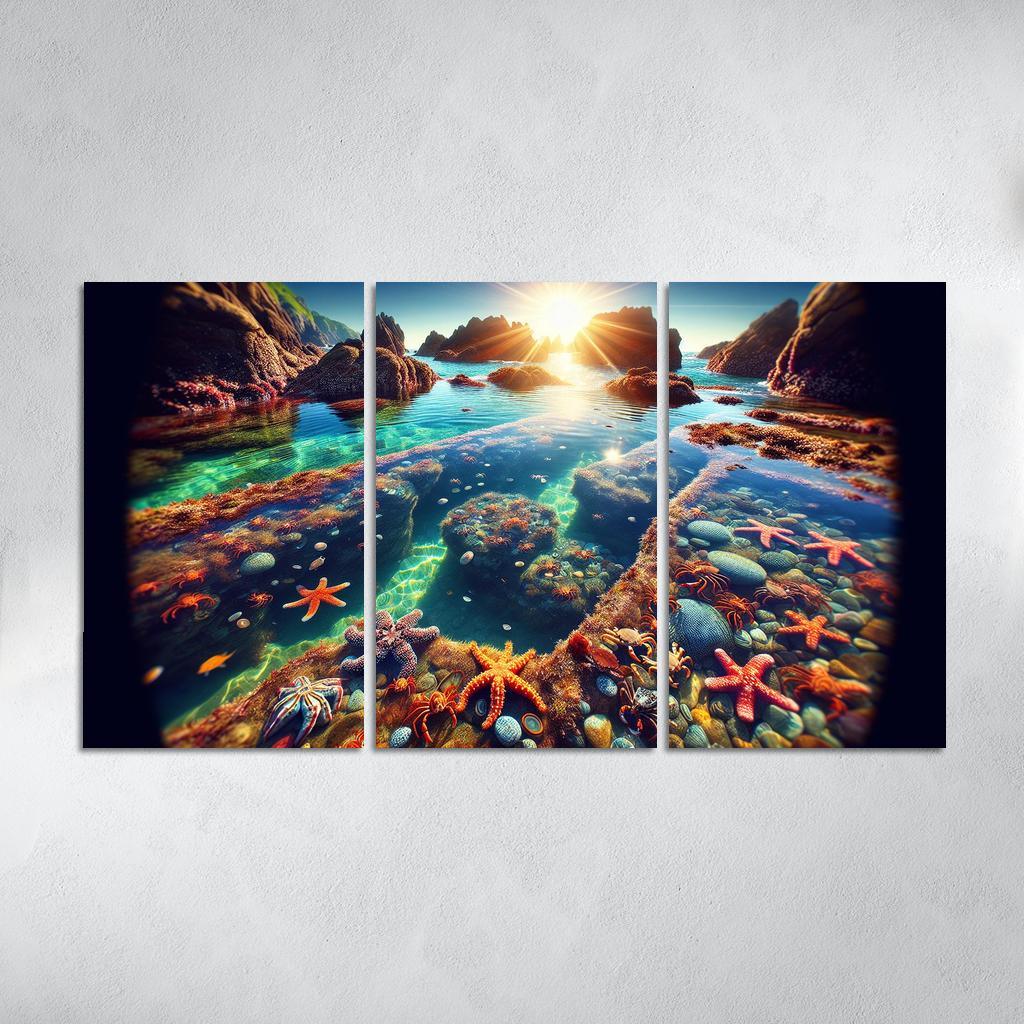 Tranquil Tide Pools Nature's Aquarium Abstract Paintings Frame