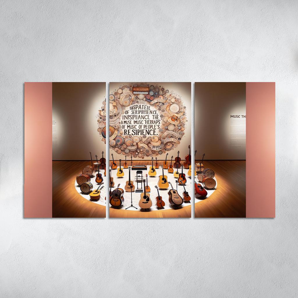 Melodies Of The Unheard Advocating For Music Therapy Multi-panel Paintings