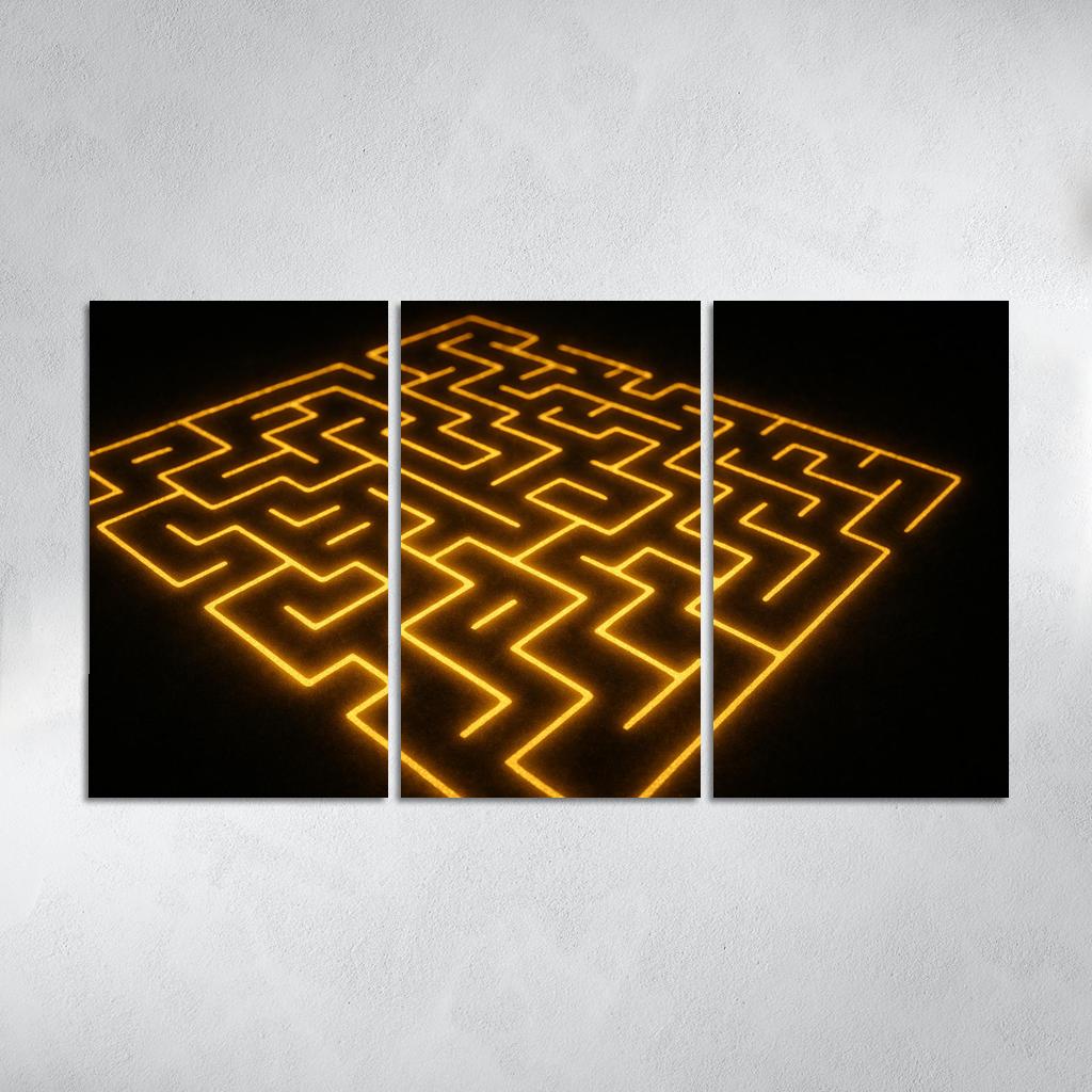 The Labyrinth Of Luminous Thought Premium Artwork Frames