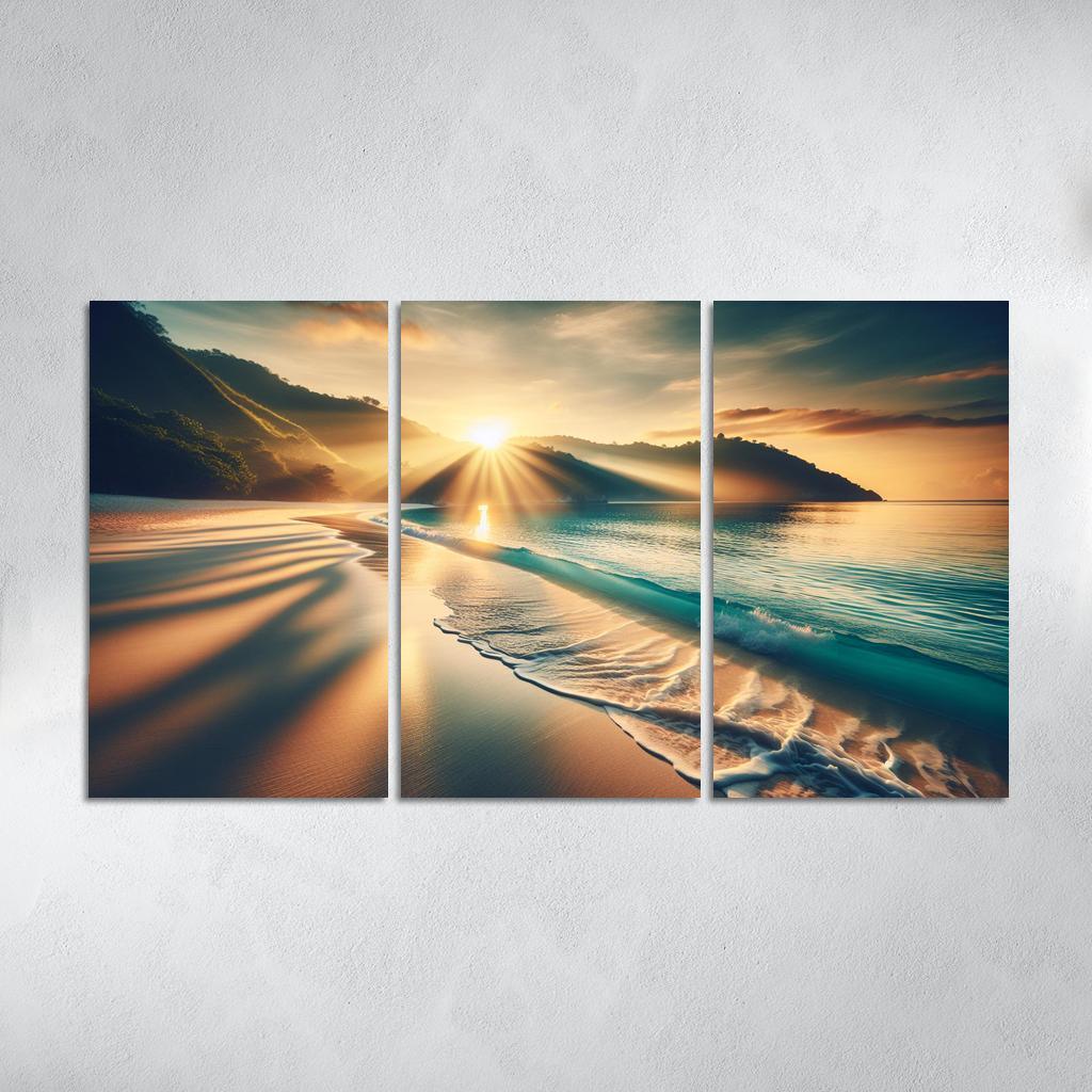 Secluded Sunrise Bay Custom Paintings Frame