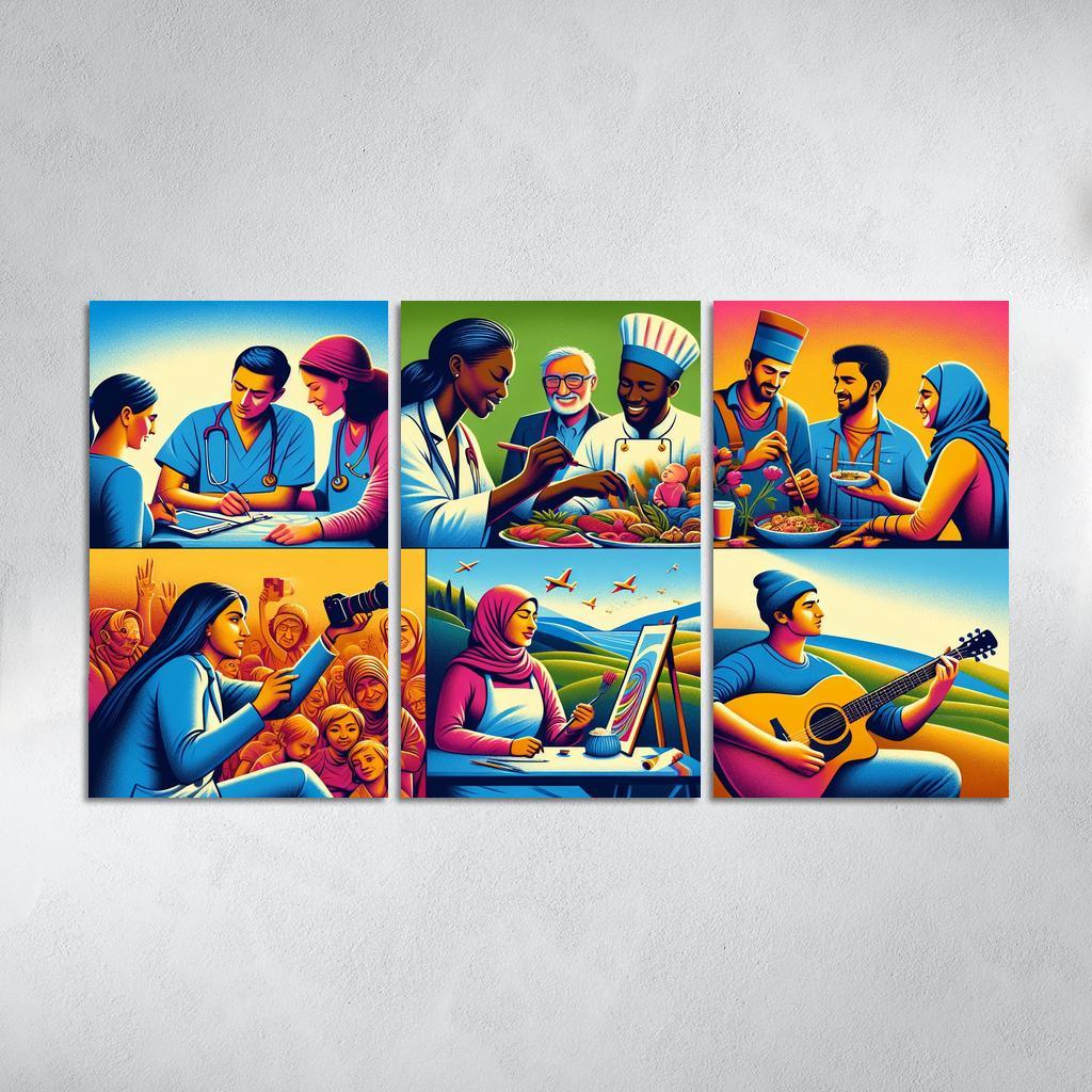 Voices Of Resilience Stories Of Refugee Empowerment Custom Paintings Frame