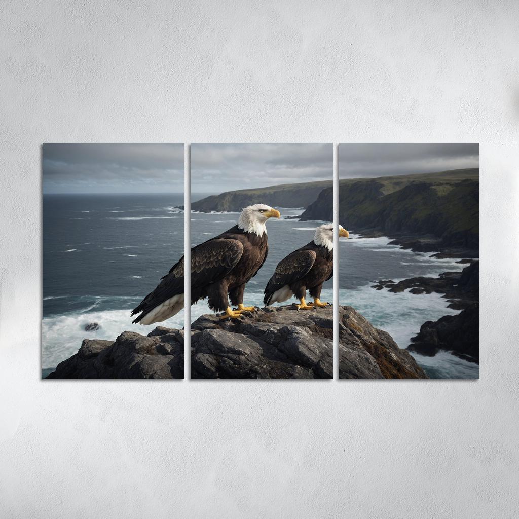The Magnificent Steller's Sea Eagle Ocean's Sovereign Oil Paintings Frame