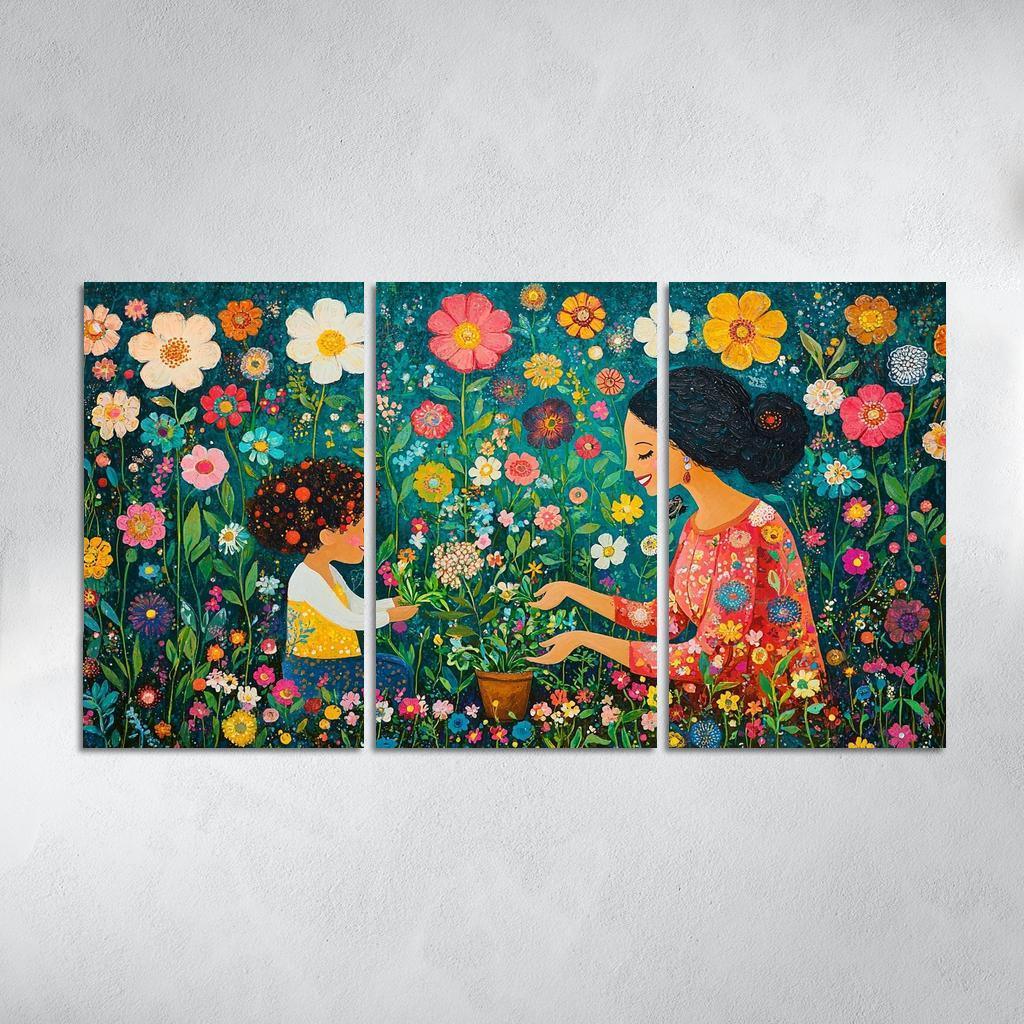 A Garden Of Wisdom A Mothers Nurturing Spirit Canvas Paintings Frame