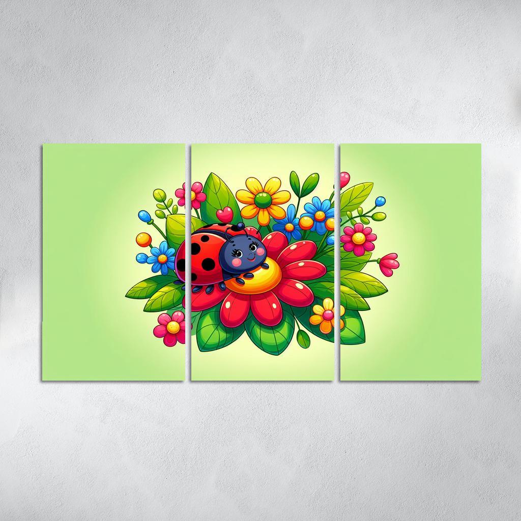 Loving Ladybug Modern Paintings Frame