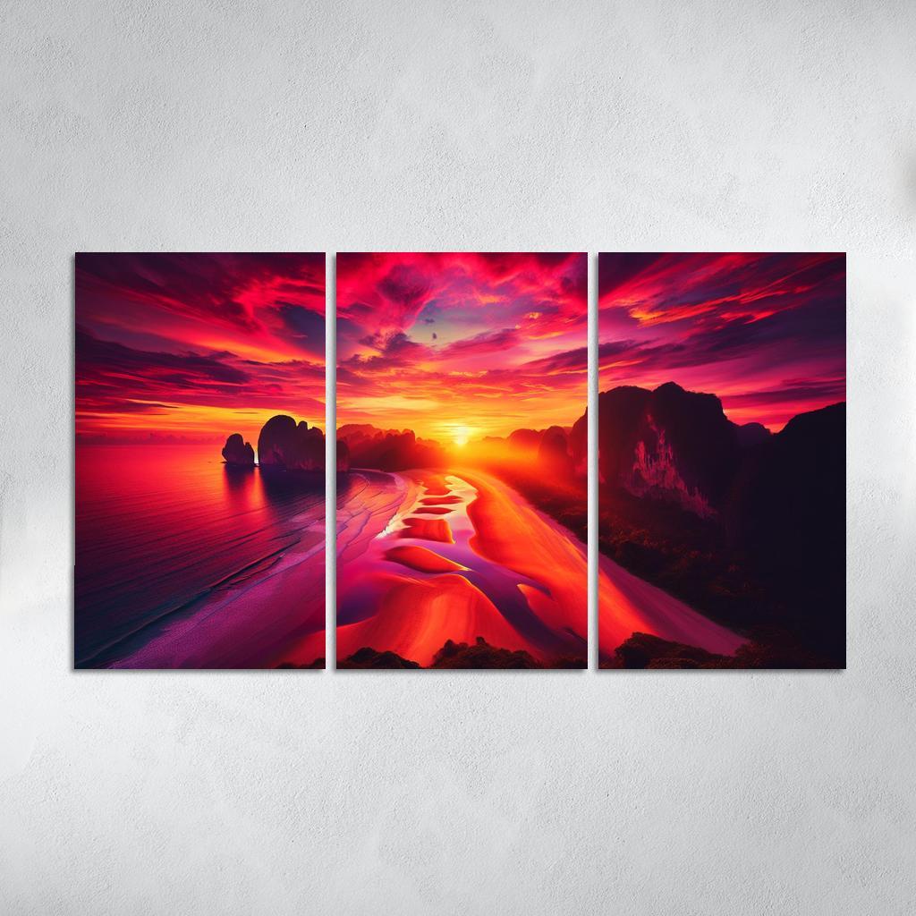 Sun-kissed Bluffs Scenic Lookout Custom Paintings Frame