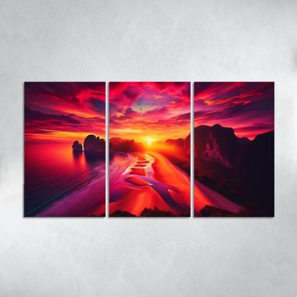 Sun-kissed Bluffs Scenic Lookout Custom Paintings Frame